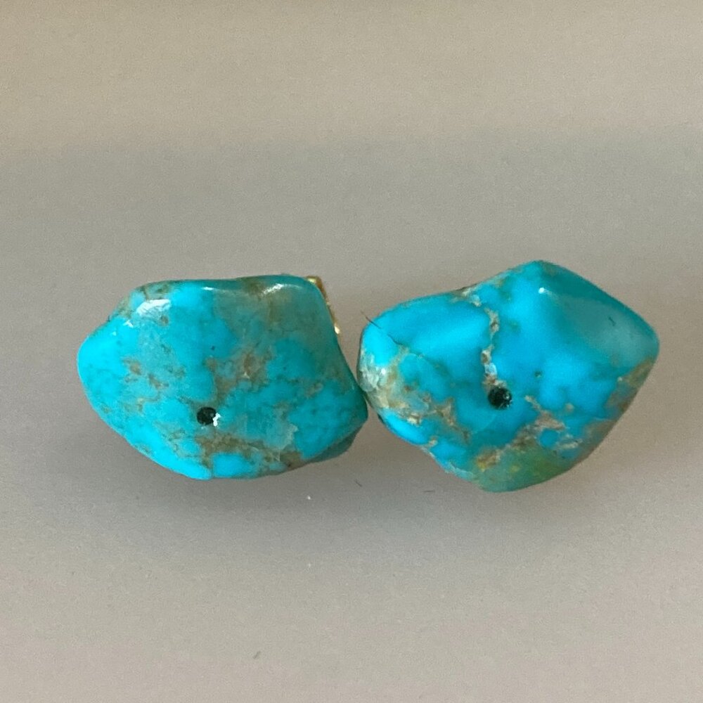 Turquoise nugget stud Post Earrings